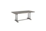 Bracken Natural/Grey 75" Pedestal Dining Table - Front