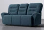 Zara II Navy Fabric Power Reclining Wallaway Sofa - Side