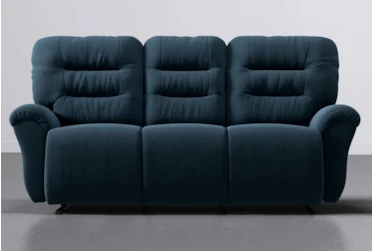 Zara II Navy Fabric Power Reclining Wallaway Sofa