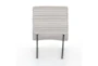 Textured Fabric + Stainless Steel Base Slope Accent Chair - Back