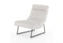 Textured Fabric + Stainless Steel Base Slope Accent Chair - Signature