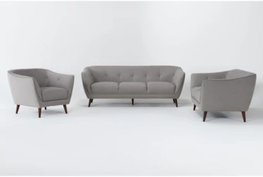 Ani Light Grey 3 Piece Sofa, Loeseat, And Chair Set