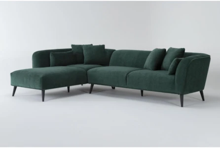 Malika Green 122" 2 Piece Sectional With Left Arm Facing Chaise