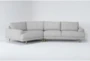 Charissa 143" 2 Piece Sectional With Left Arm Facing Cuddler Chaise - Side