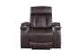Floyd Brown Power Recliner with Cupholders, Power Headrest & USB - Detail