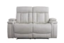 Floyd Ivory 64" Power Reclining Loveseat with Cupholders, Power Headrest & USB - Detail