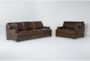 Grisham Leather 2 Piece Sofa And Oversized Chair Set - Signature