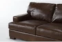 Grisham 100% Top Grain Italian Leather 115" 3 Piece Modular Sectional with Cocktail Ottoman - Detail