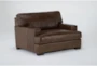 Grisham Leather Oversized Chair - Side