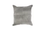 20X20 Grey Hair On Hide Throw Pillow - Front
