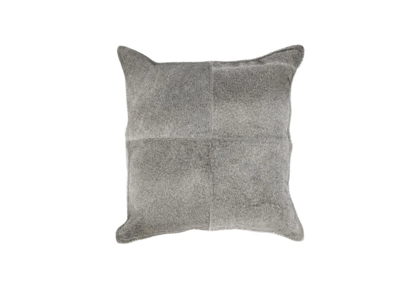 20X20 Grey Hair On Hide Throw Pillow - 360