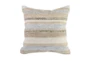 18X18 Ivory + Multi Jute Braided Stripe Throw Pillow - Signature