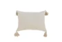 14X20 Natural Braided Jute Woodgrain Design Throw Pillow - Back