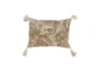 14X20 Natural Braided Jute Woodgrain Design Throw Pillow - Front