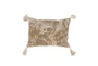 14X20 Natural Braided Jute Woodgrain Design Throw Pillow - Signature
