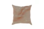 22X22 Terra Cotta Embroidered Wave Throw Pillow - Front
