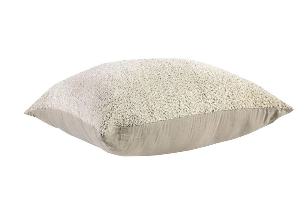 36X36 Ivory + Natural Chenille Textured Floor Cushion
