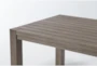 Malaga II 80" Rectangle Grey Eucalyptus Outdoor Dining Table - Detail