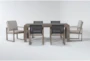 Malaga II 80" Outdoor Dining Table With Arm Chairs & Sling Back Chairs Set For 6 - Signature