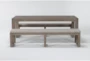Malaga II Natural Rectangle 80" Outdoor Dining Table With 2 Benches Set For 4 - Signature