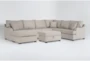 Esteban II 138" 2 Piece Sectional with Left Arm Facing Queen Sleeper Sofa Chaise & Storage Ottoman - Signature