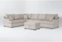 Esteban II 138" 2 Piece Sectional With Right Arm Facing Queen Sleeper Sofa & Storage Ottoman - Signature