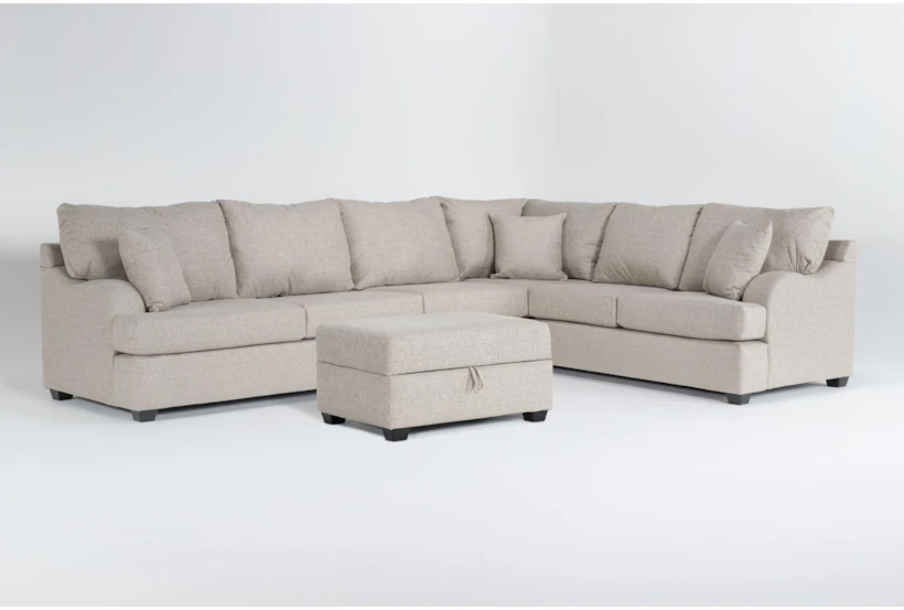 Esteban II 2 Piece Sleeper Sectional With Left Arm Facing Sofa With Storage Ottoman - 360