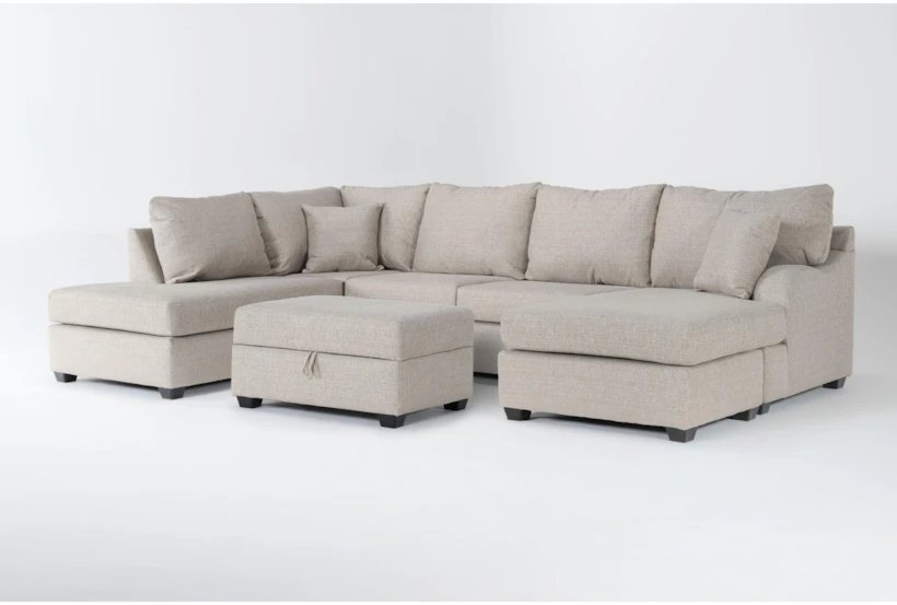 Esteban II 2 Piece Sectional with Right Arm Facing Sofa Chaise, Left Arm Facing Corner Chaise & Storage Ottoman - 360
