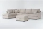 Esteban II 138" 2 Piece Sectional with Right Arm Facing Queen Sleeper Sofa,Left Arm Facing Corner Chaise & Storage Ottoman - Signature