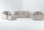 Esteban II 4 Piece Queen Sleeper Sofa, Loveseat, Chair & Storage Ottoman Set - Signature