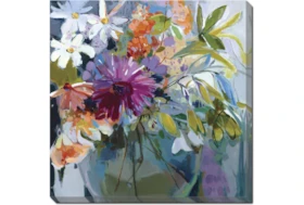 24X24 Floral Still Life II With Gallery Wrap Canvas