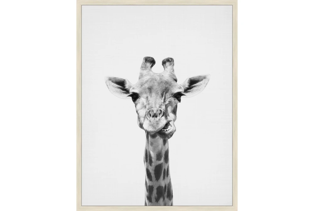 32X42 Giraffe With Birch Frame