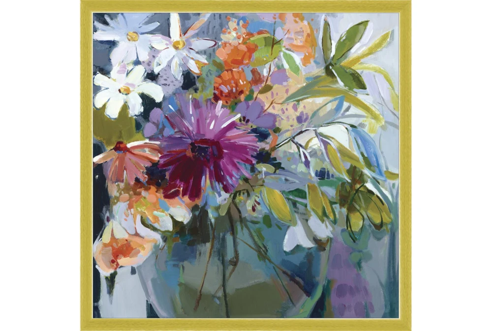 26X26 Floral Still Life II With Gold Frame