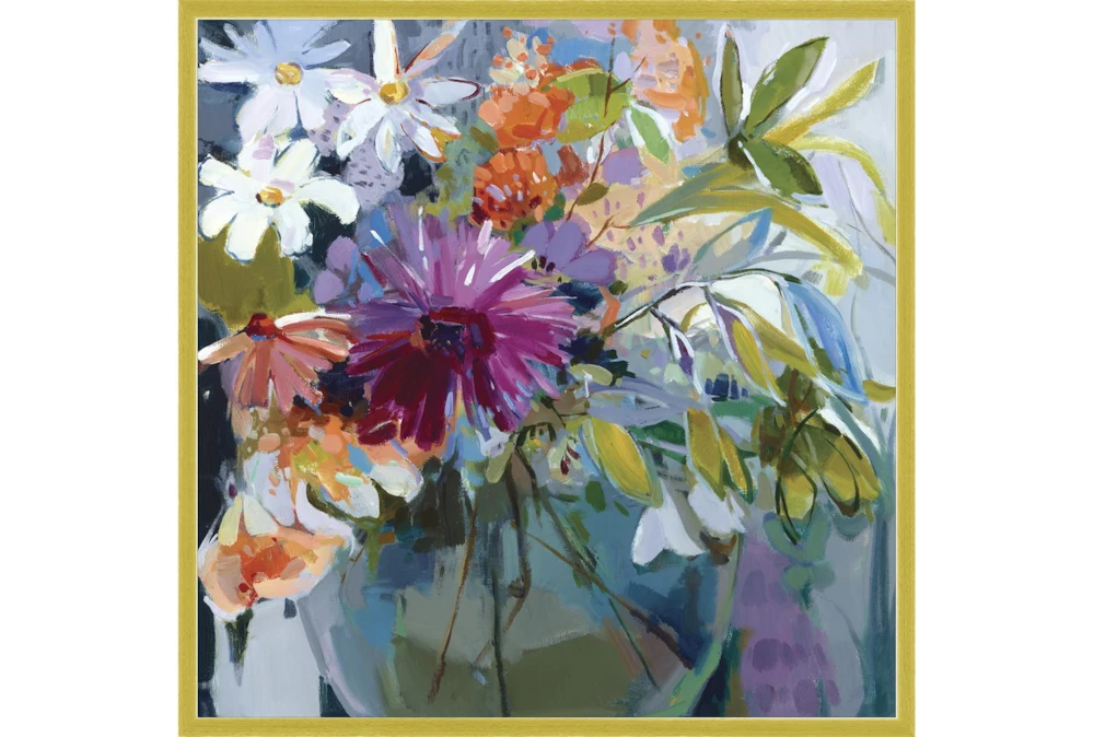 38X38 Floral Still Life II With Gold Frame
