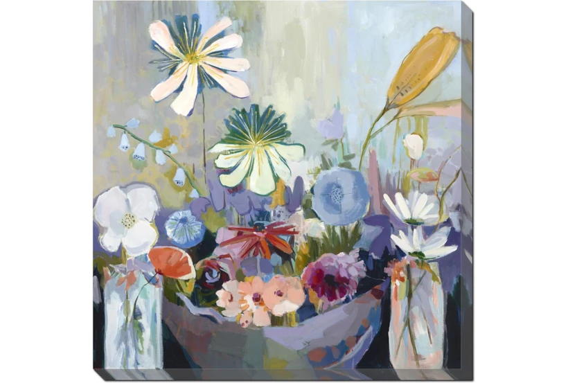 36X36 Floral Still Life I With Gallery Wrap Canvas - 360