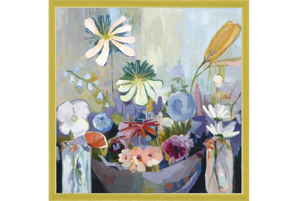 26X26 Floral Still Life I With Gold Frame