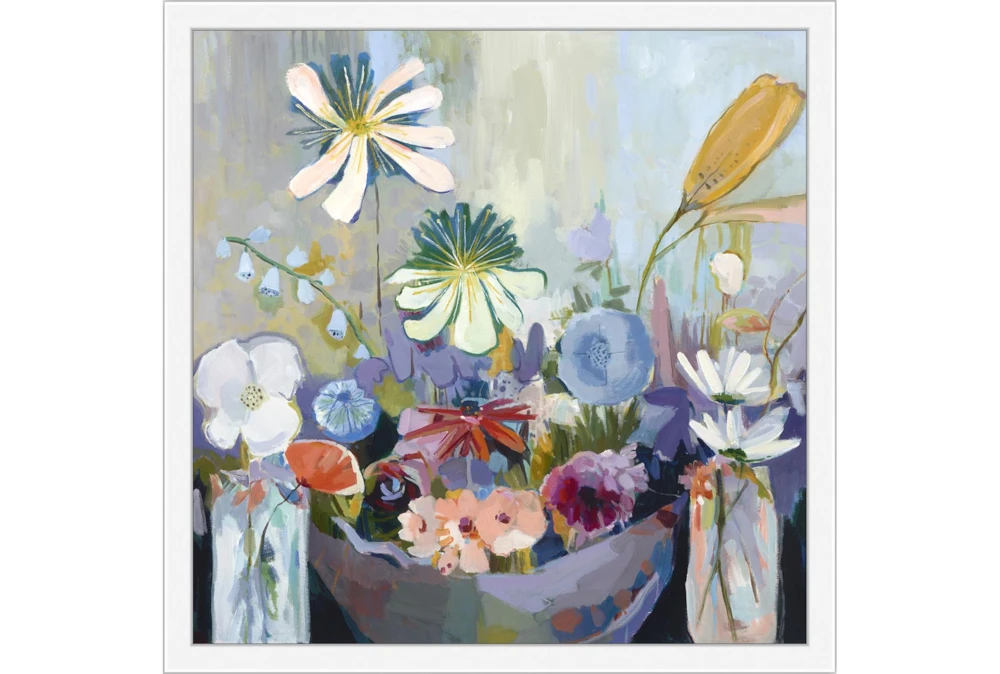 26X26 Floral Still Life I With White Frame