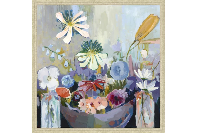 26X26 Floral Still Life I With Champagne Frame - 360