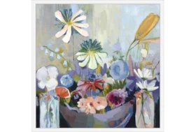 38X38 Floral Still Life I With White Frame