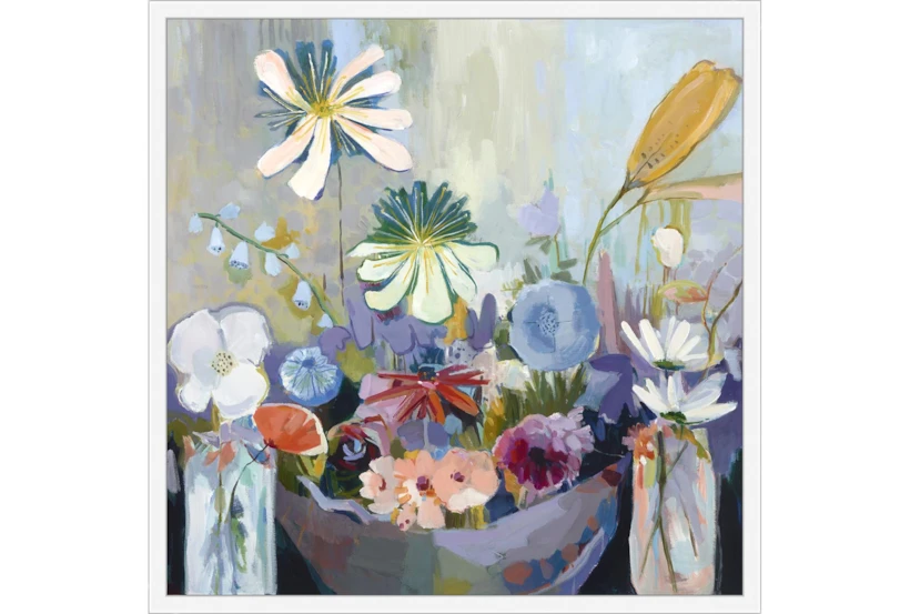 38X38 Floral Still Life I With White Frame - 360
