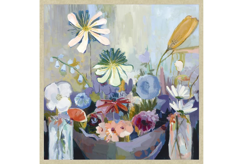 38X38 Floral Still Life I With Champagne Frame