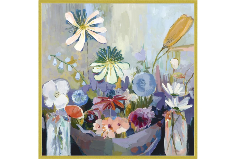 47X47 Floral Still Life I With Gold Frame