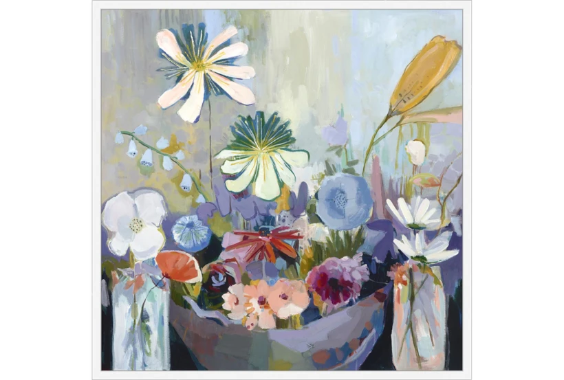 47X47 Floral Still Life I With White Frame - 360