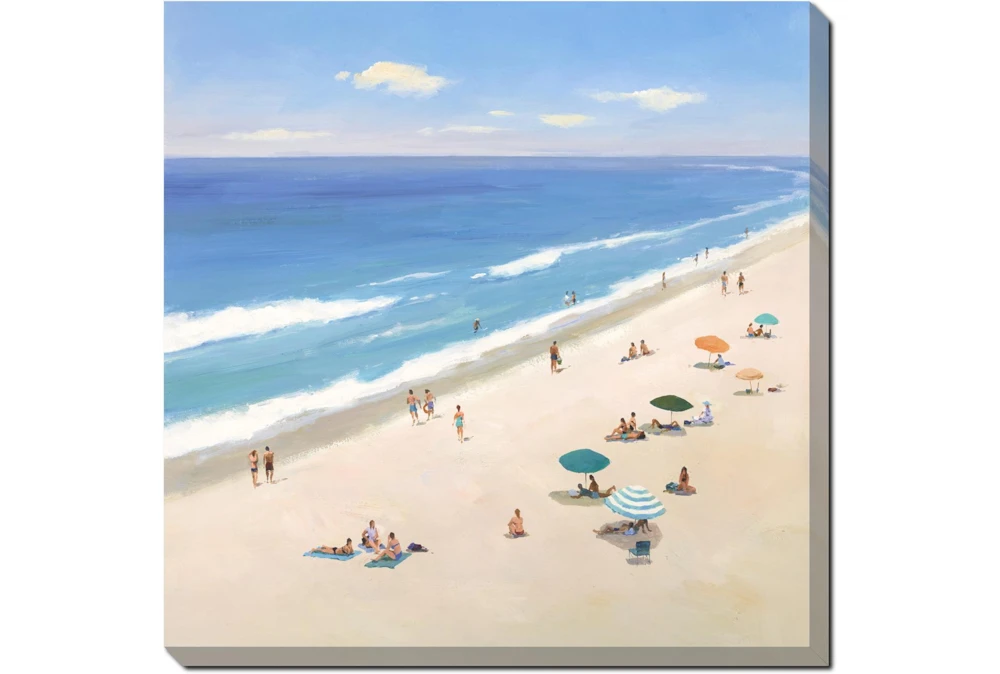 24X24 Beach Day With Gallery Wrap Canvas