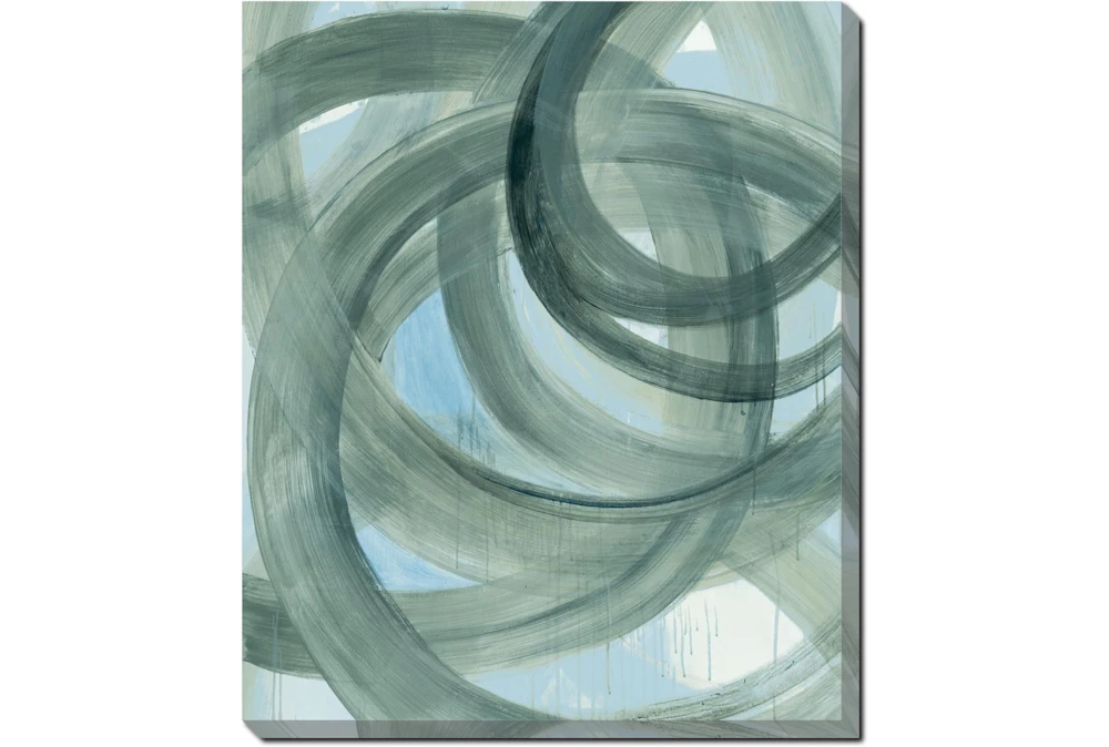 20X24 Modern Swirl Emerald With Gallery Wrap Canvas