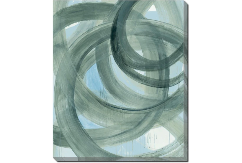 20X24 Modern Swirl Emerald With Gallery Wrap Canvas - 360
