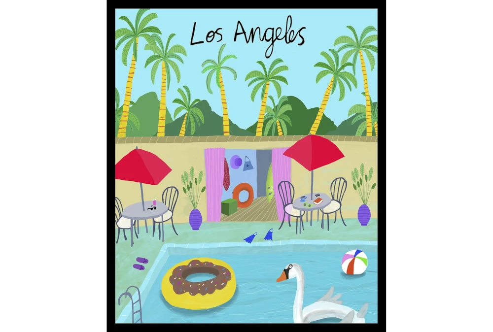 22X26 Los Angeles Life With Black Frame