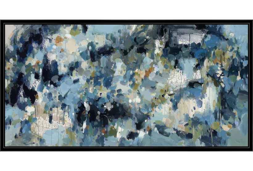 50X26 Shades Of Blue With Black Frame - 360