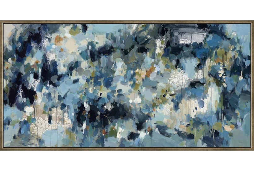 56X29 Shades Of Blue With Bronze Frame - 360