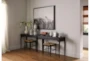18 Inch White + Black Stripe Modern Tall Vase - Room
